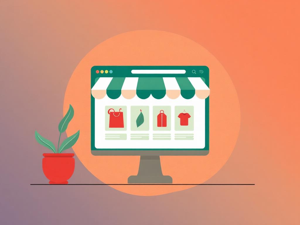 A branded online storefront rendered in a browser window