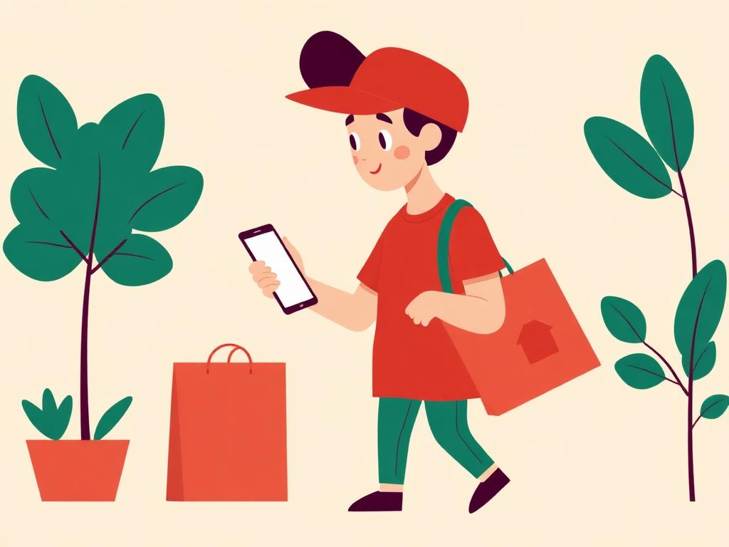 A customer paying with cash on delivery