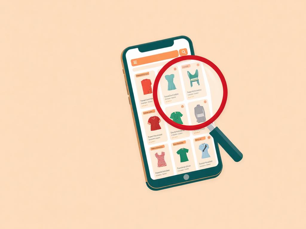 Browsing a supplier catalogue on a phone
